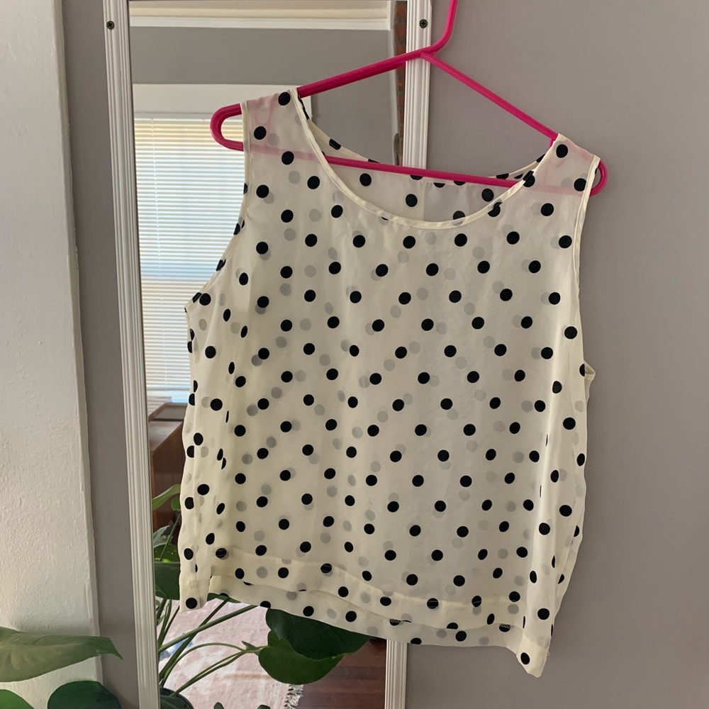 AMERICAN APPAREL | sheer polka-dot tank